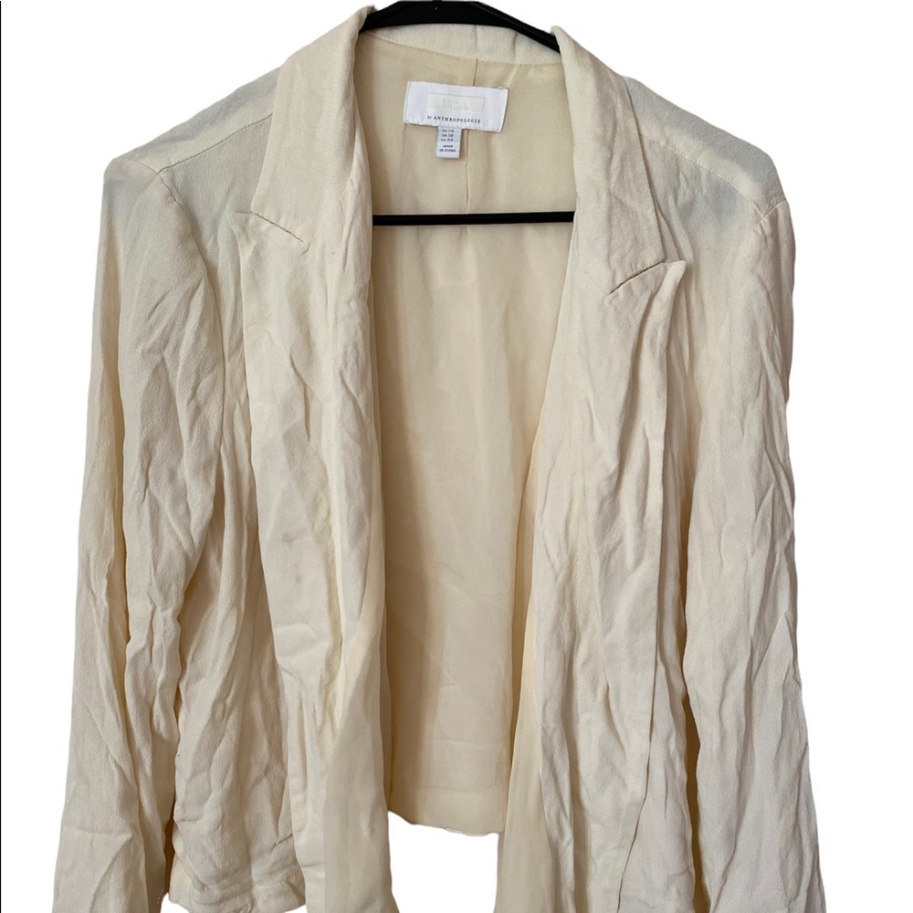 Anthropologie small white coat